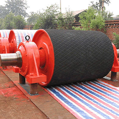 Color Material Roller Conveyor Belt , Black Conveyor Drive Pulley